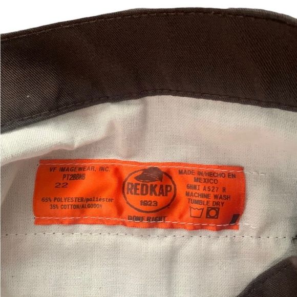Mens Red Kap Brown Mechanic Work Pants 45x31 - Picture 4 of 6